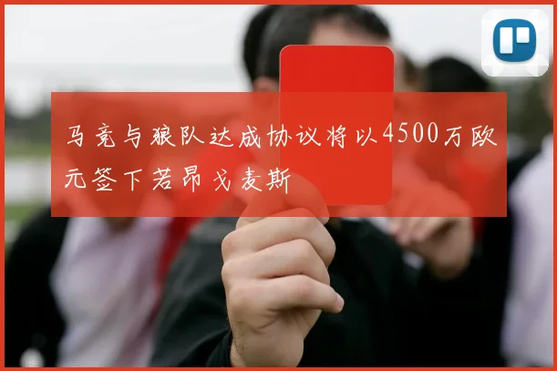 马竞与狼队达成协议将以4500万欧元签下若昂戈麦斯
